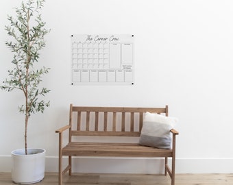 Custom Dry Erase Acrylic Wall Calendar | Personalized Calendar | Family/Home Dry Erase Monthly Calendar | Work from Home organizational tool