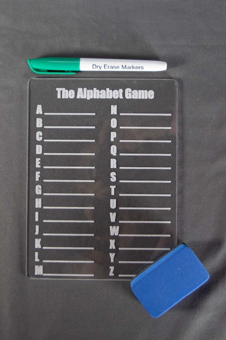 Acrylic Dry Erase Activity Board Games Etsy