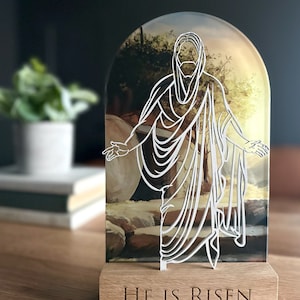 Easter Art - Jesus at the Tomb - He is Risen - Religious Easter - Acrylic Gifts - Jesus - Resurrection - Meaningful Easter Decor