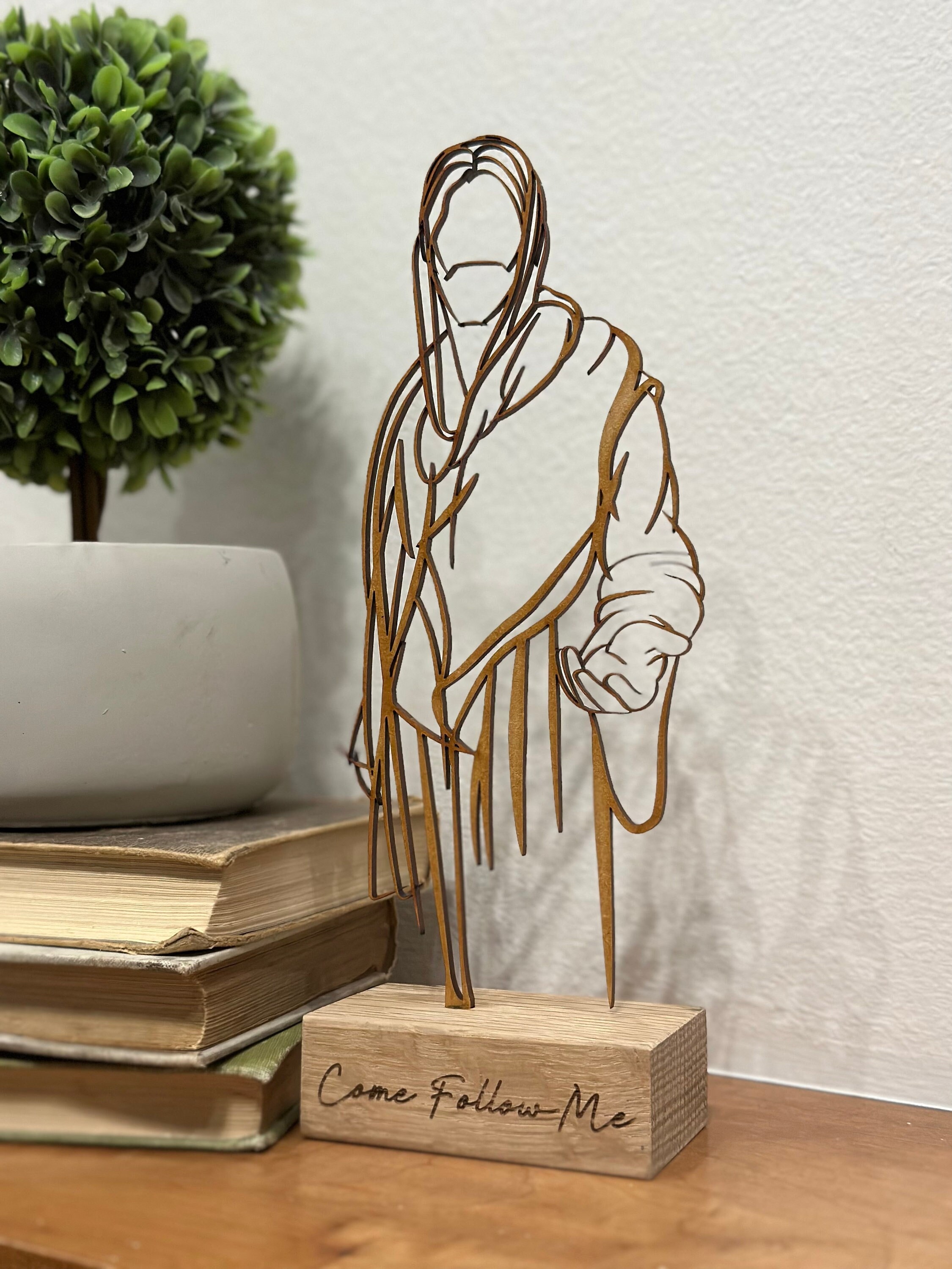 Inspirational Jesus Art - Christ Centered - Christian Wall Modern - Come Follow Me - Spiritual Christian Decor Gift - Reminders of Faith