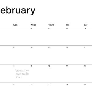 2023 Printable Modern Large Format Wall Calendar - Etsy