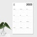 2023 Printable Modern Large Format Wall Calendar - Etsy