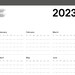 2023 Printable Modern Large Format Wall Calendar - Etsy