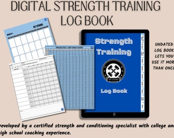 Digital Strength Training Log Book: GoodNotes Fitness Planner (iPad)
