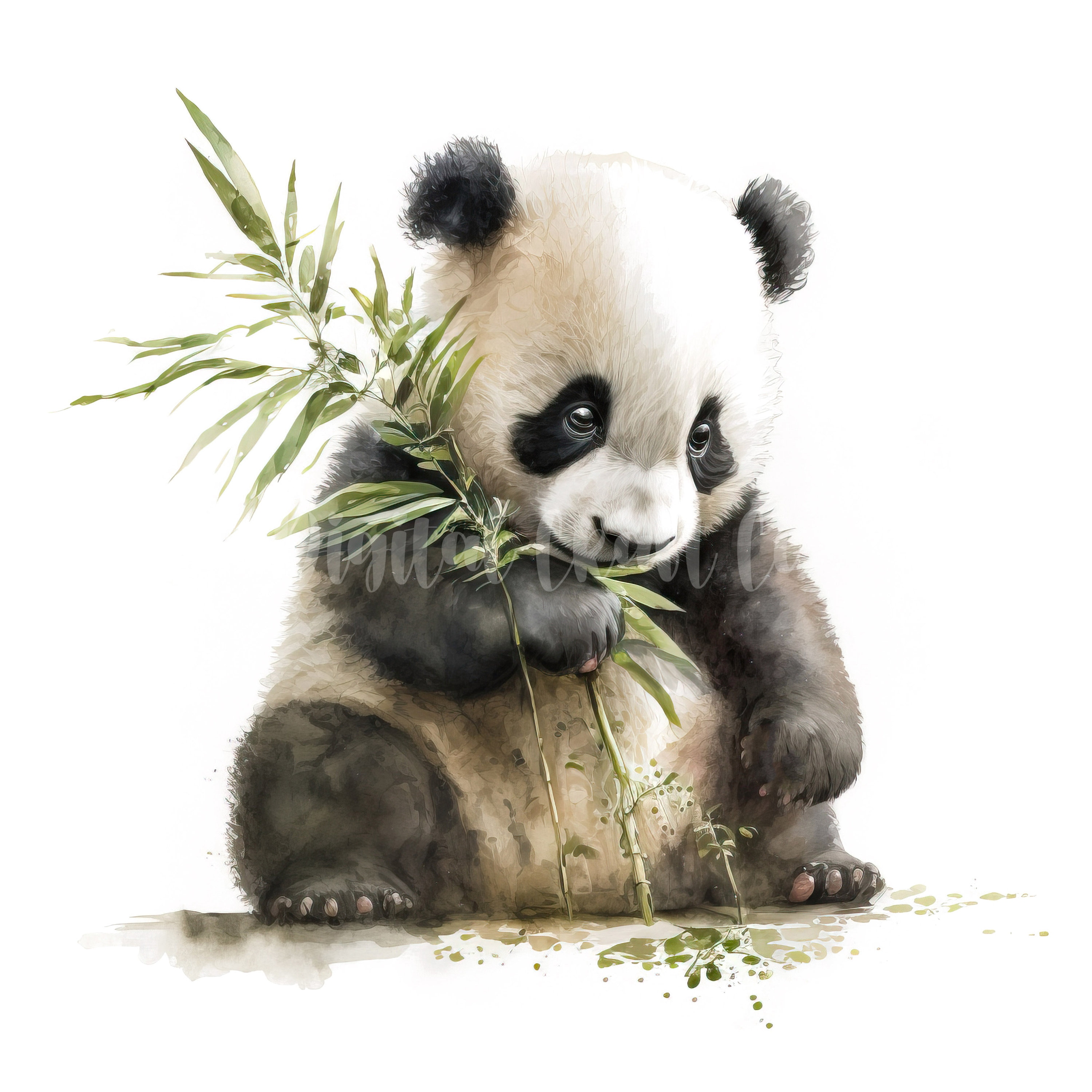 Arte Maurano: Panda vermelho - mixed media