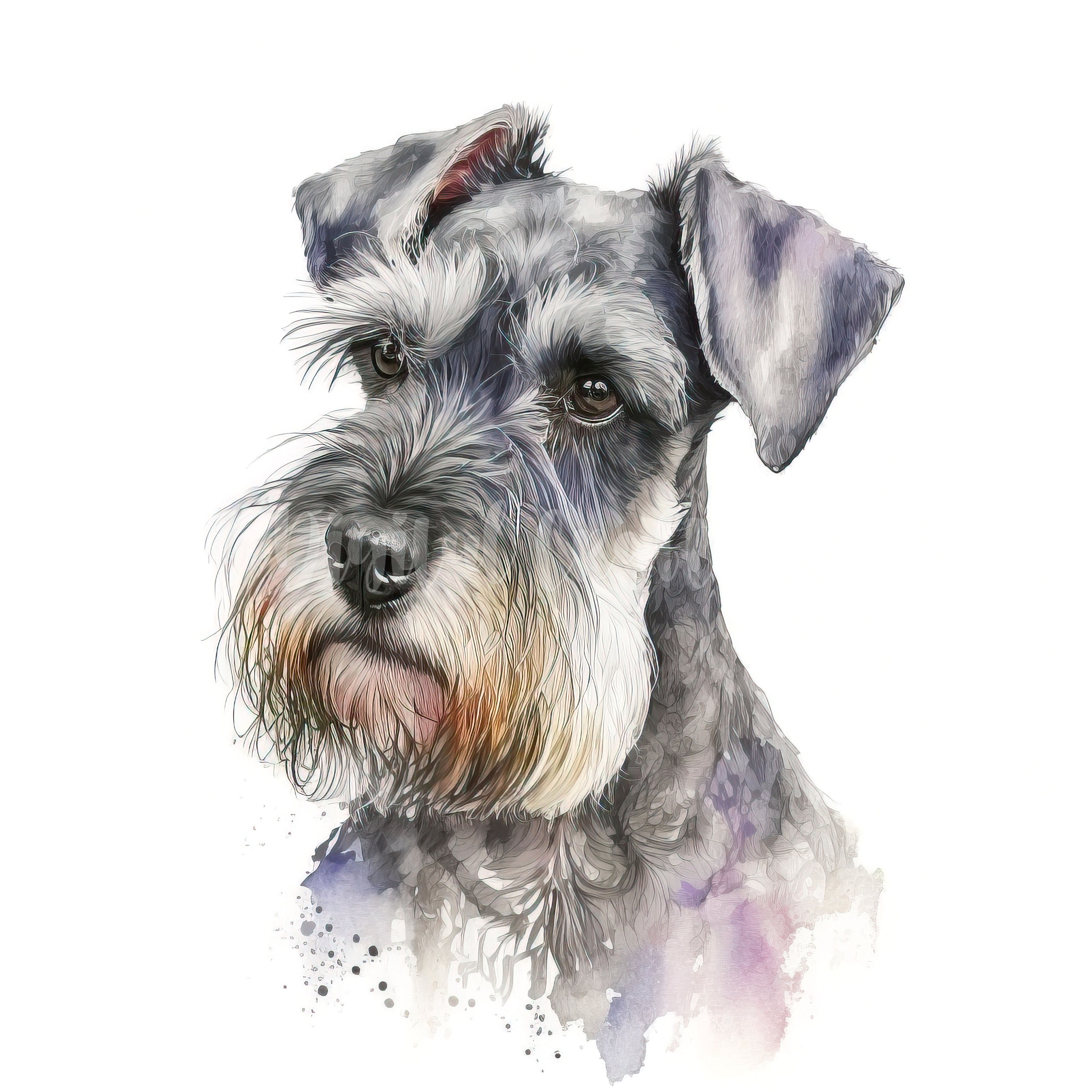 Miniature Schnauzer Clipart 13 High Quality Jpgs Digital Etsy UK