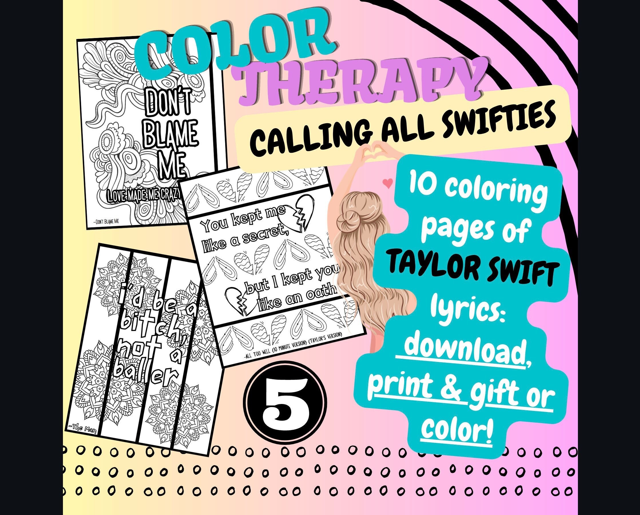 DIGITAL Taylor Swift Colouring Book 