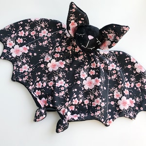 Personolized baby lovey blanket, baby bat plush, 1st Halloween gift for baby girl, gothic nursery, Addams baby shower gift