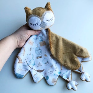 Personalized Wizard Owl Plush: Baby Shower Lovey Blanket