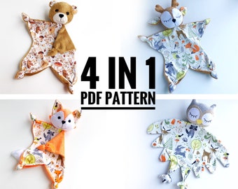 PDF Baby lovey pattern, baby lovey sewing pattern, security blanket pattern, baby comforter pattern, new baby toy pattern DIY