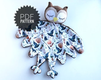 Owl Lovey Sewing Pattern: Baby Comforter Blanket (PDF Pattern)