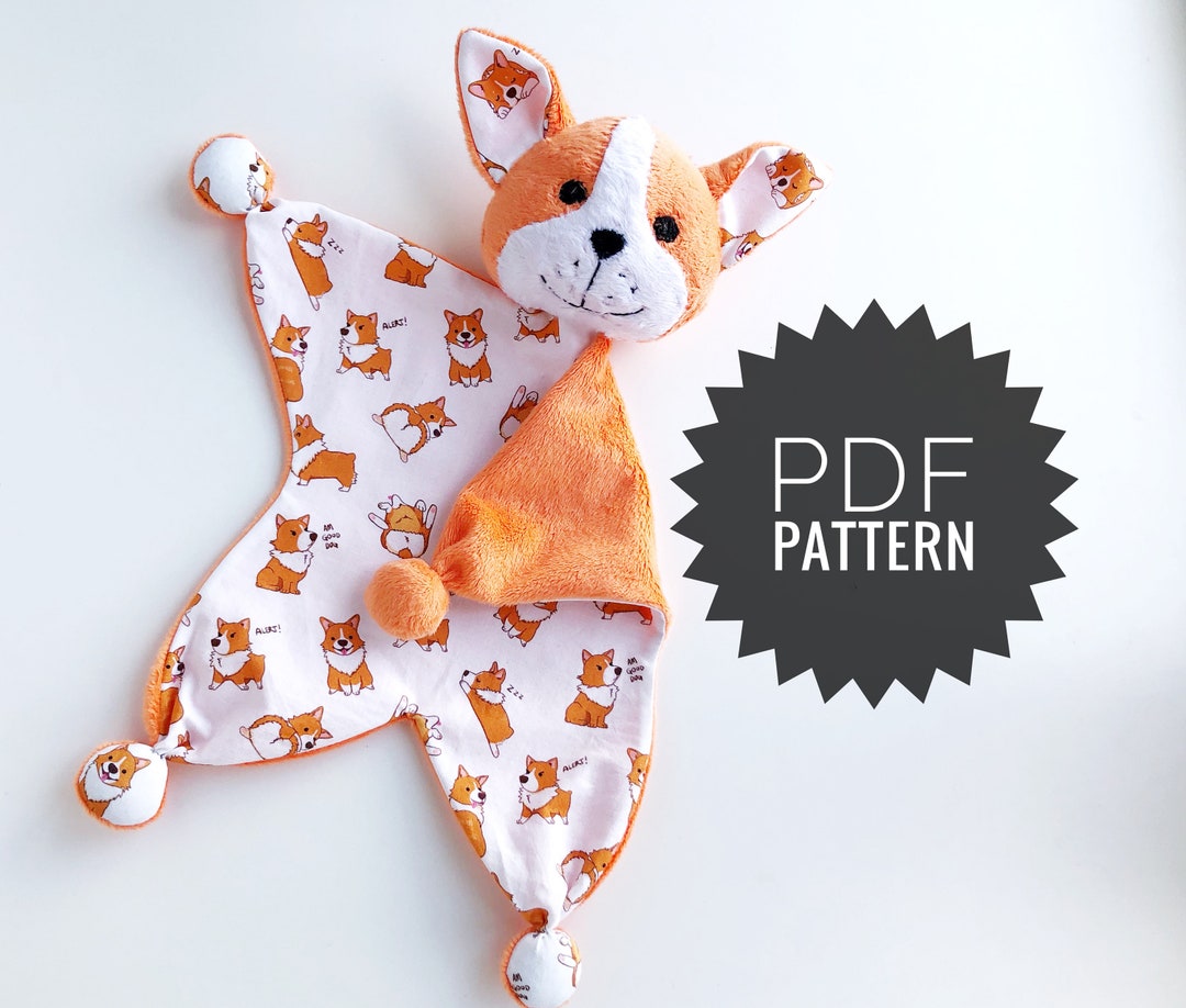 Dog comforter pattern Baby lovey pattern tutorial dog sewing - Etsy France