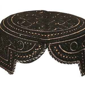 Traditionelle bestickte Pashtoon/Belochi/Sindhi Kappe für Männer. Größe 22 Zoll rund. Kostenloser Versand in ganz USA