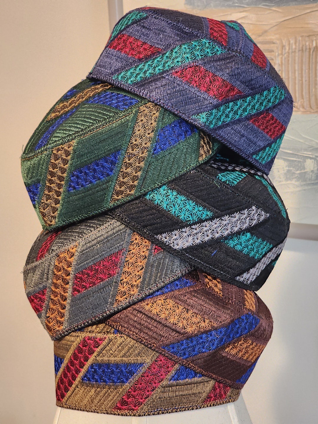 Traditional Embroided Round Cap for Men. Size 22 Inches Round. Free ...