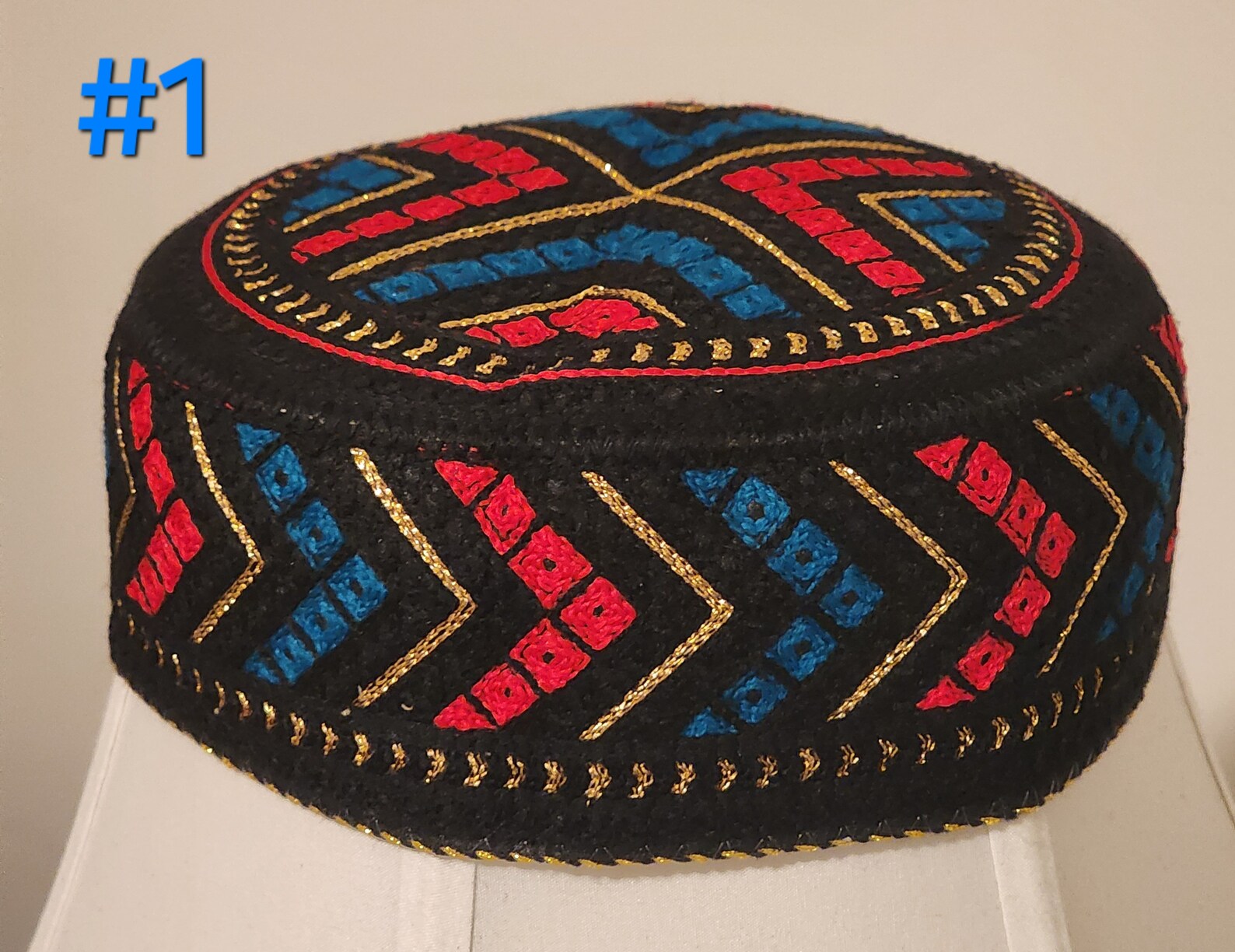 Traditional Embroided Round Cap for Men. Size 22 Inches Round. Free ...
