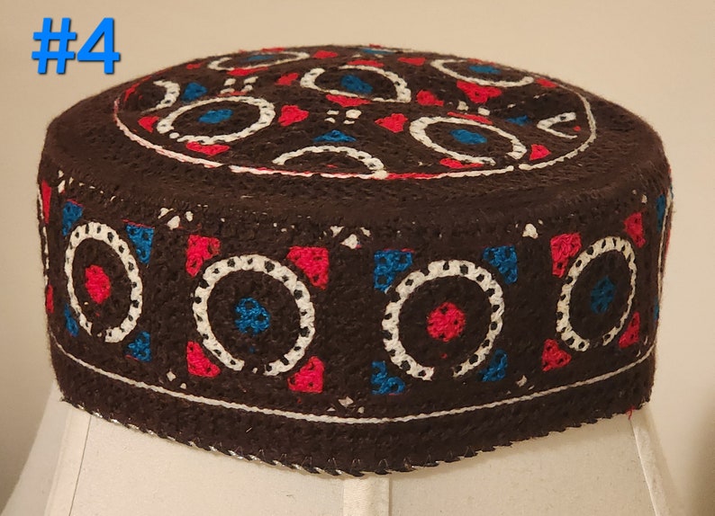 Cap Rounded For Mesns Embroidered Men's Cap: Traditional Round Hat, 22 Inch - Etsy