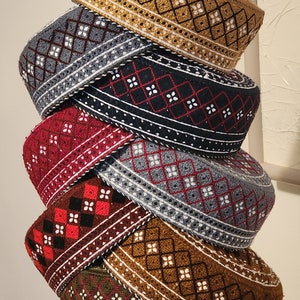 Traditional embroided round cap for Men/Women. Size 22 & 22.5 inches Round. Free shipping all U.S