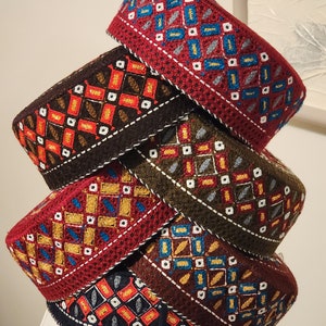 Traditional Embroided round cap for men/women. Size 22 inches round. Free shipping all U.S