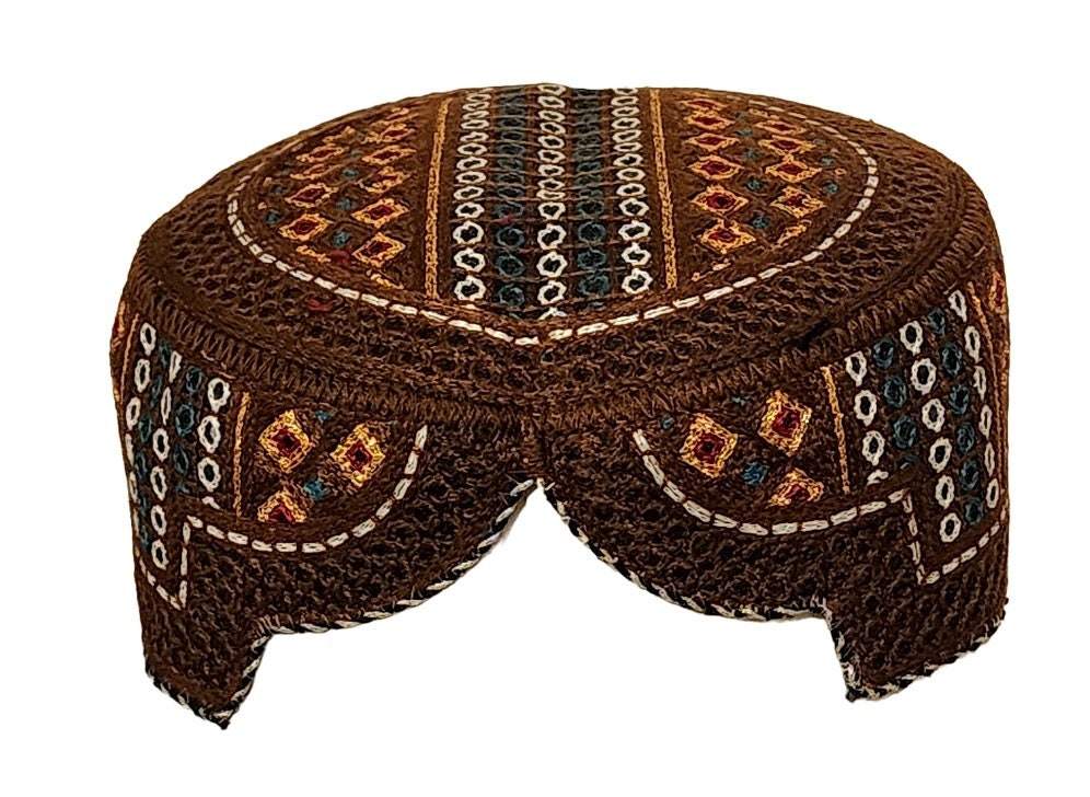 Embroidered Pashtoon Balochi Sindhi Cap, Traditional Men's Hat (22 Inch ...