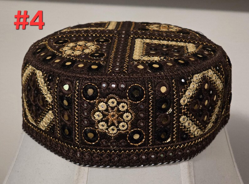 Embroidered Round Cap - Traditional Design, 22-inch Size - Etsy