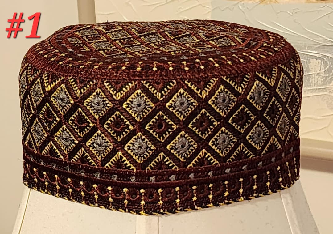 Traditional Round Cap Embroidered Round Cap, Traditional Design, Size 22 - Etsy