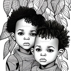 Wall Art: Brothers, Line Art, Instant Digital Download Art, PNG File, Commercial Use and POD allowed