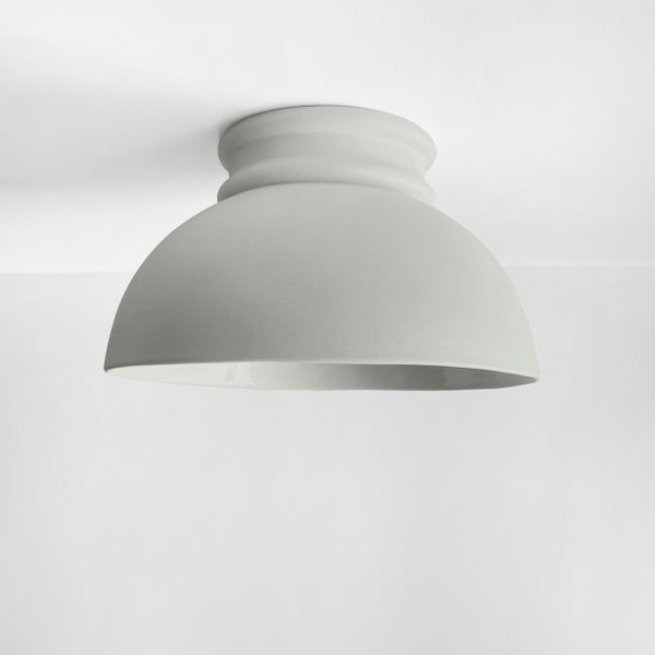 Large, Surface Mount, Dome, Pompeii, Ceramic Light Fixture - Fog