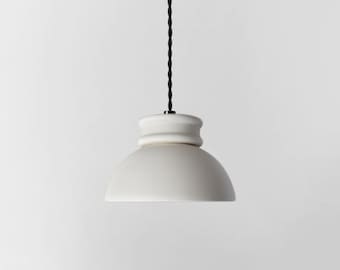 Small Pompeii Dome Pendant Light Fixture - Bone