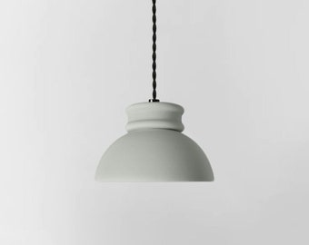 Small Pompeii Dome Pendant Light Fixture - Fog