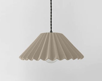 Large Pleated Picco Pendant Light Fixture - Dune