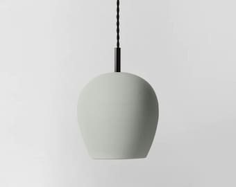 Round Tulipano Pendant Light Fixture - Fog