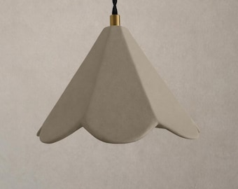 Turijn | Keramische hangplafondlamp | Handgemaakt minimalistisch decoratief hangarmatuur van natuurlijk duin