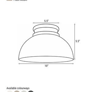 Groot Pompei | Keramische inbouwplafondlamp | Handgemaakt minimalistisch koepelarmatuur in beenwit afbeelding 7