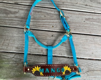 Custom Leather Bronc Halter