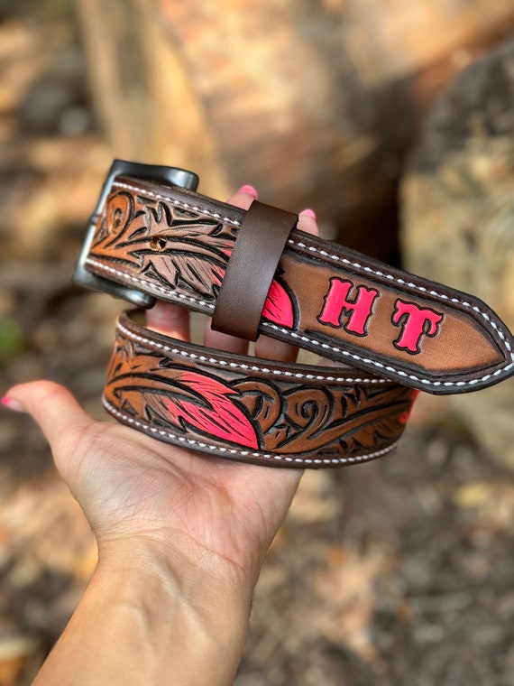 Custom Leather Belt - Etsy display picture 1