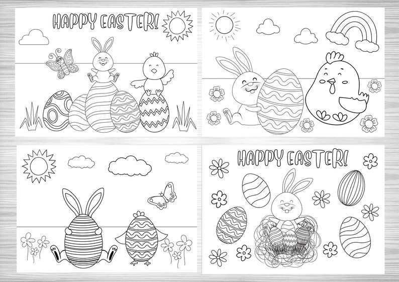 Printable Easter Colouring Sheets for Kid Easter Coloring Pages for