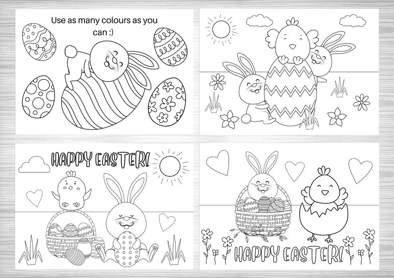 Printable Easter Colouring Sheets for Kid Easter Coloring Pages for