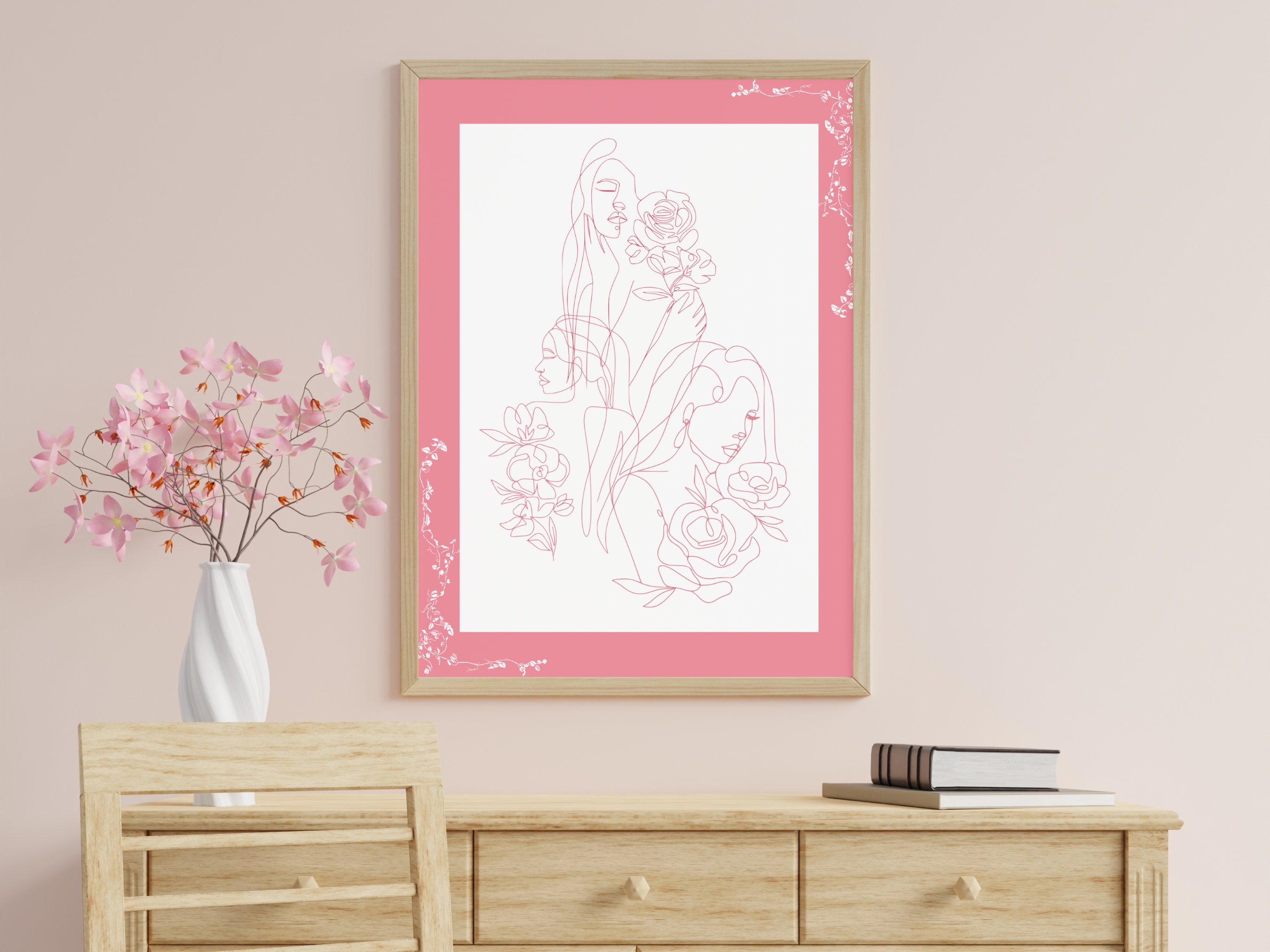 Pink Pilates Princess Aesthetic Wall Art, Vanilla Soft Girl Room