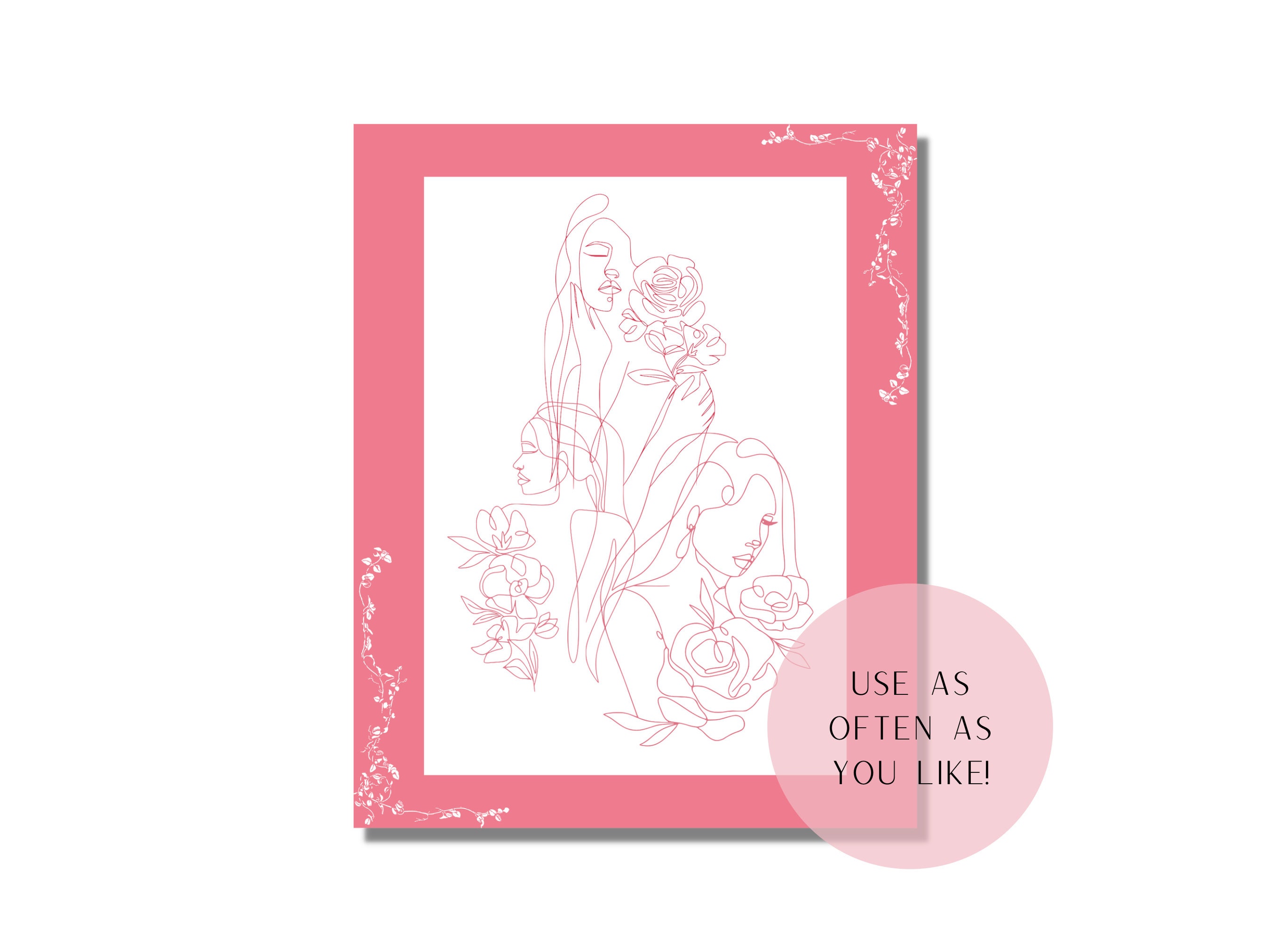 Pink Pilates Princess Aesthetic Wall Art, Vanilla Soft Girl Room