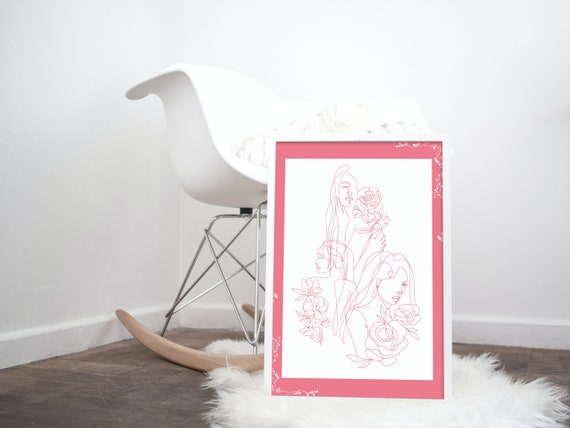 Pink Pilates Princess Aesthetic Wall Art, Vanilla Soft Girl Room