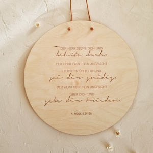 Wooden sign Bible verse &quot;The Lord bless you&quot; Numbers 6:24-26