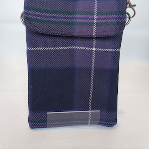Crossbodytas met Schotse ruit | Handtas Schotse gemêleerde tartan | Milieuvriendelijke portemonnee met meerdere zakken | Handgemaakt duurzaam cadeau afbeelding 1