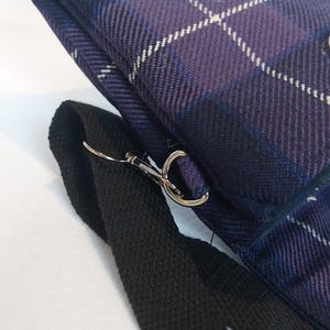 Crossbodytas met Schotse ruit | Handtas Schotse gemêleerde tartan | Milieuvriendelijke portemonnee met meerdere zakken | Handgemaakt duurzaam cadeau afbeelding 3