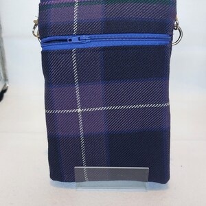Crossbodytas met Schotse ruit | Handtas Schotse gemêleerde tartan | Milieuvriendelijke portemonnee met meerdere zakken | Handgemaakt duurzaam cadeau afbeelding 4