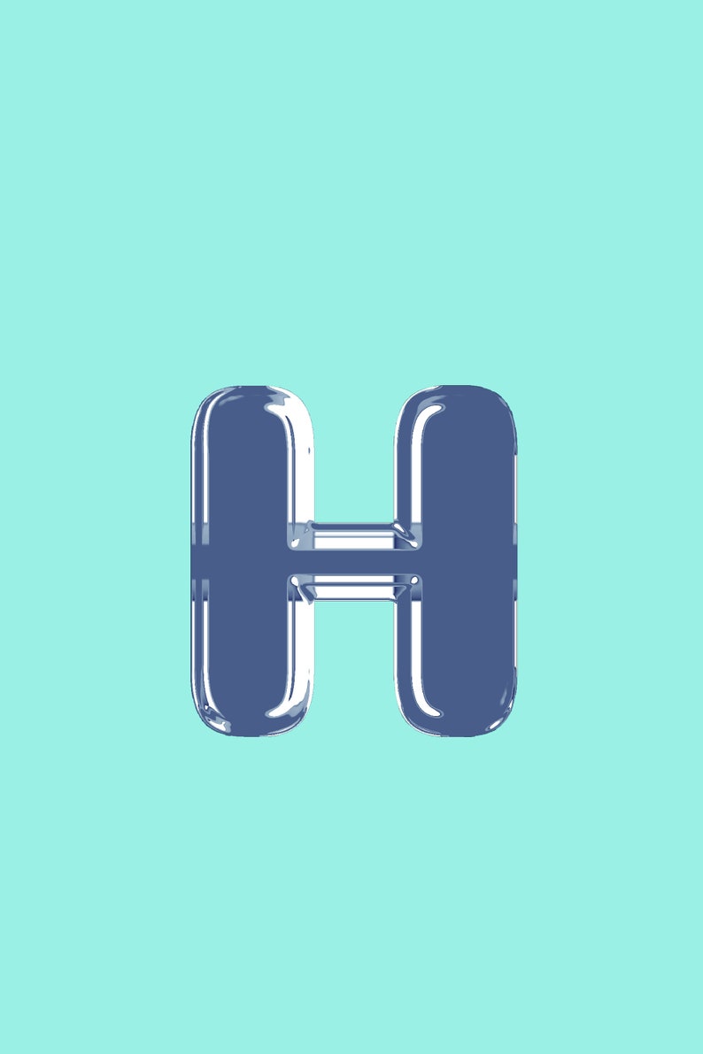 Colorful Chrome Letters H Etsy