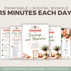 30 Day Home Reset Challenge Printable | Cleaning Planner PDF | Declutter Checklist | Home Organization Binder | Busy Mom Cleaning Planner image 12