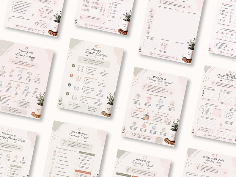 Decroative R Outine ADHD Cleaning Planner | Printable Home Management Binder, Decluttering ...