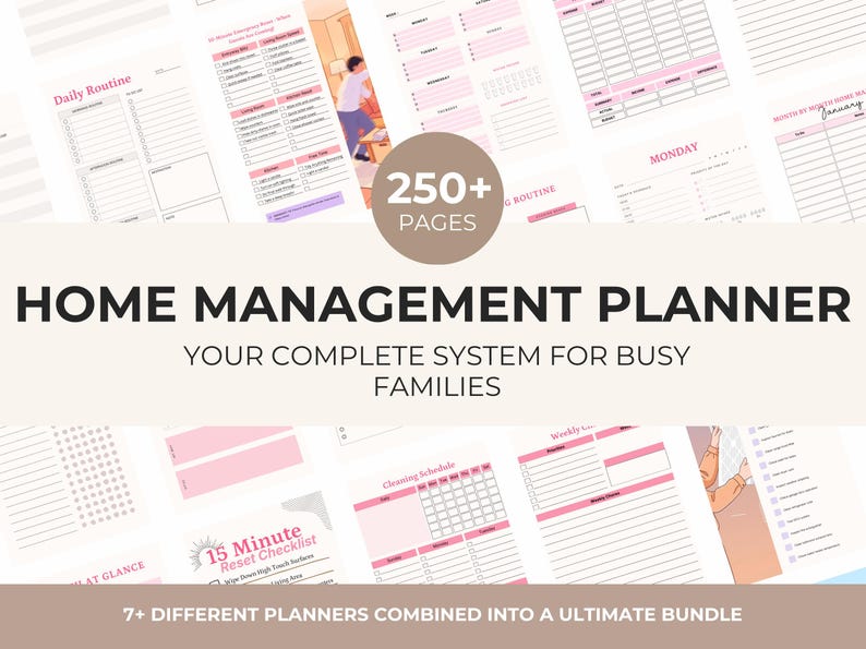 Home Management Binder Printable | Family Planner PDF | Household ...