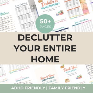 Declutter Planner Printable | Cleaning & Home Organization Binder | Room by Room Checklists | Home Reset System | Mom Life Organizer image 8