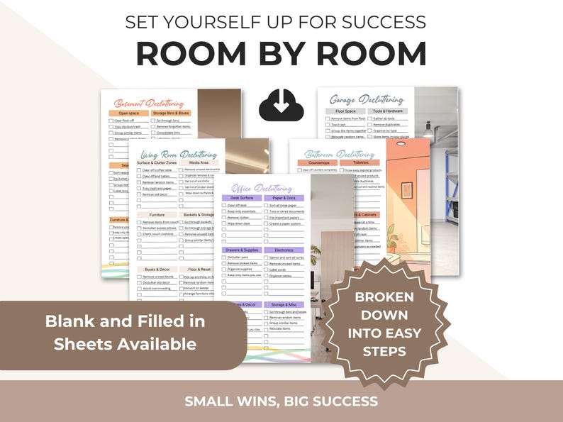 Declutter Planner Printable | Cleaning & Home Organization Binder | Room by Room Checklists | Home Reset System | Mom Life Organizer image 10